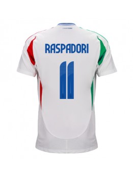 Italien Giacomo Raspadori #11 Auswärtstrikot EM 2024 Kurzarm